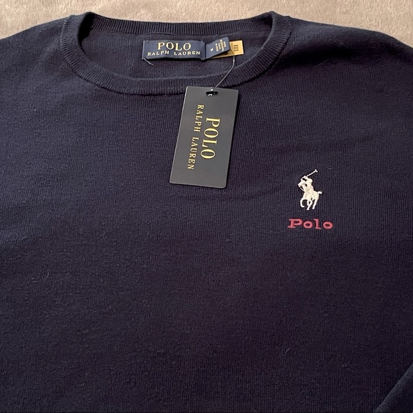 NWT Polo Ralph Lauren Cotton Crewneck Sweater - Picture 6 of 9
